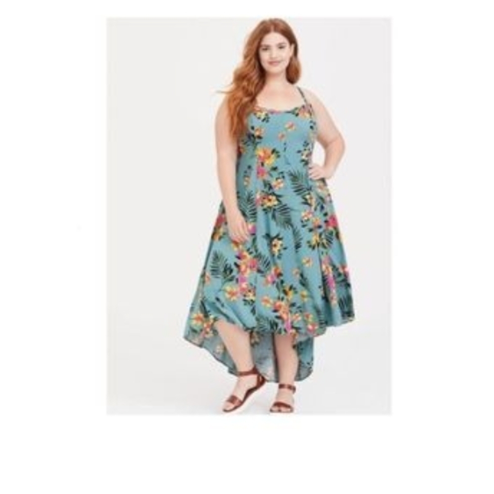 Torrid Blue Floral Dress
